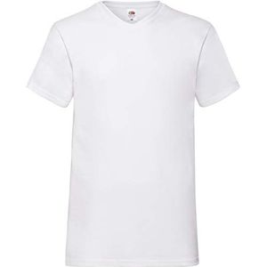 Fruit of the Loom Valueweight T-shirt voor heren met V-hals, wit (wit 000), M
