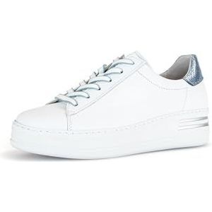 Gabor Low-Top sneakers voor dames, lage schoenen, lichte extra breedte (G), Wit Azur 52, 35.5 EU