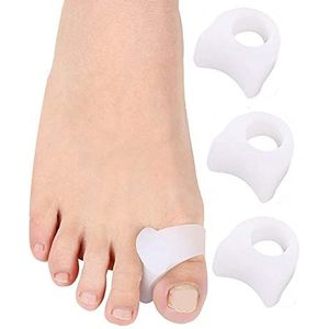 Gel teenspreider met strik, verpakking van 4 stuks, zachte hoogwaardige teenbescherming, teenspreider, teenspanner, teenspanner, teencorrectie, groot