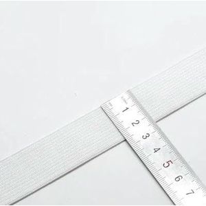 Meter Naai Elastische Band Zware Stretch Hoge Elastiek Brei Elastische Band voor Naai Tailleband Elastisch Wit zwart 10-60MM-25mm Wit 5 Meter