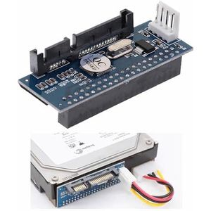 F40S 3,5"" IDE naar SATA Converter-Adapter, 40-pins Harde Schijf Aansluiting voor 3,5 inch Desktop Schijven, Compatibel met IDE HDD's