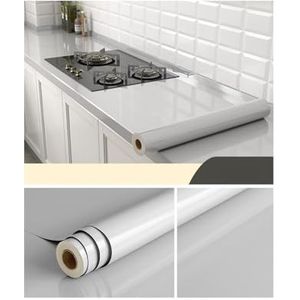 XUCZHAI Keuken oliebestendige folie vinyl keuken oliebestendig behang zelfklevend waterdicht aanrecht meubels marmer transparante film badkamer decor stickers voor keuken aanrecht (ZGQH, 40 cm x 300