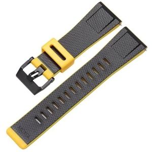 Hars Band Geschikt fit for Casio GA2000 PRG-600 PRW-6600 PRG-650 Mannen Sport Waterdicht 24mm Quick Release Horloge Accessoires (Color : Black yellow, Size : 24mm)