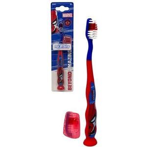 Spiderman Marvel Handtandenborstel voor kinderen, accessoires, mondhygiëne, tandenborstel met ergonomische handgreep, zachte borstelharen