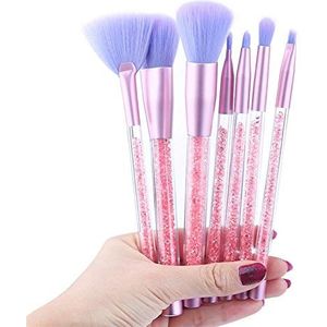 Bswefty 7/10 stks Make-up Borstels Tool Blending Beauty Cosmetics Kit Set van Borstel Gezicht Oogschaduw Lip Artist Zeemeermin Markeerstift Foundation (Handvat Kleur: Licht Groen)