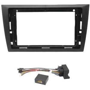 Voor VW Voor Golf 6 2008-2016 9 Inch 2 Din Auto Dvd-frame Stereo Paneel Frame Audio Dashboard Trim Facia Radio Speler Kit Interieuraccessoires(Frame With Cable)