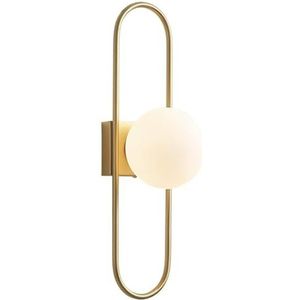 Wandlamp voor Binnen Messing Goud Badkamerijdelheid Licht Ovaal Ontwerp Moderne Wandlampen Voor Slaapkamer Woonkamer Woonkamer Slaapkamer Hal