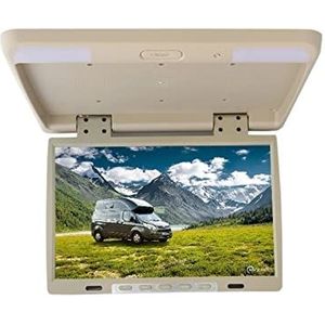 Draagbare dvd-speler voor videospelers op hoofdsteunen in auto's 22 inch autodakmonitor neerklapbaar scherm overhead multimedia video plafond dakmontage display ingebouwde IR USB FM HDMI met HD-rotere