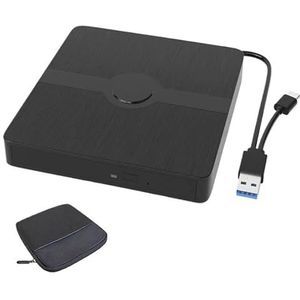 Externe Blu-ray-drive for laptop, draagbare cd-/dvd-speler, brander, schrijver en lezer, compatibel met Windows Mac OS