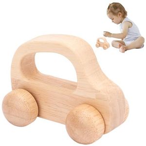Houten speelgoedauto's voor baby's, Speelgoedauto's Duwauto Montessori Speelgoed, Peuterauto's voorschoolse leren houten auto speelgoed, kinderkamer decor kerstverjaardagscadeaus Artsim