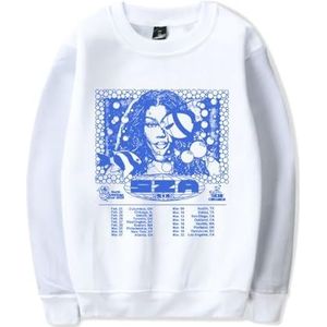 IZGVLELIHN SZA Merch Sweatshits Mannen Vrouwen Mode Trainingspak Unisex Cool Lange Mouwen Dunne Truien, Wit, S