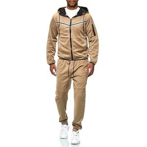 C-IN-C Joggingpak voor heren, barokpatroon, sportpak voor mannen, trainingspak, looppak, sportschool, vrijetijdspak model, L