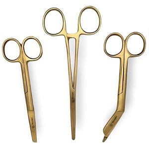 Verpleegkundige schaarset ""Gold"" - verbandschaar - verpleegkundige scharen set - schaar verpleegster - eerstehulpschaar - medische schaar - fornuis - verpleegkundige cadeau