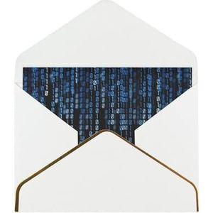 The Blue Binary Elegant Pearl Paper Wenskaart - Voor Individuen die Speciale Gelegenheden vieren, Kantoorcollega's, Families en Vrienden Groeten Uitwisselen