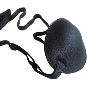 Concave oogpatch, schuimgroef, wasbare maskers voor piraten, 3D-oogmasker, oogpatch, cosplay (zwart)