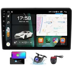 Android 13 Dual Din Car Stereo voor Hyundai i40 2011-2019 met 9 inch Touchscreen Media Player met Carplay Android Auto BT 5.0 4G WiFi GPS-navigatie FM/RDS SWC + achtercamera(NF-7)