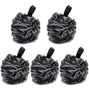 5 stuks bad douche spons JollyJelly mesh bad luffa dubbel mesh lichaam scrubber borstel voor vrouwen mannen peeling huid schoon kalmerende huid (60 g/stuk)