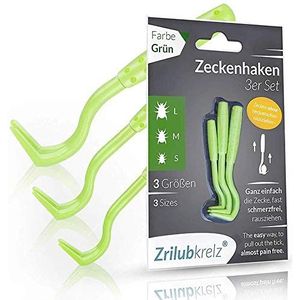 Zrilubkrelz® Tick Pliers Tick Hook Tick Remover | Set van 3 Tick Levers | Premium Tekenbescherming voor bijv. Hond, Kat, Paard e.t.c. | Alternatief voor tekenkaart, tekenmiddel, tekenpincet