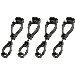RoxNvm Handschoen Clips - 4 Stuks Grabber Veiligheid Houder Klem Catcher Guard voor Werk - Zwart