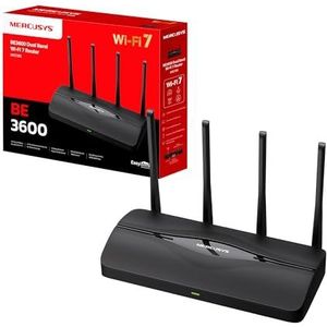 Router - Dual Band - WLAN 7 - 2,5 Gbps WAN/LAN - 4 Omnidirectionele Antennes