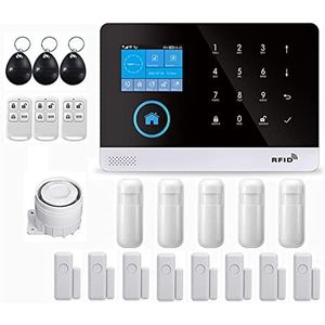 Huisbeveiligingssysteem, Draadloze GSM Home Security Alarmsysteem for Tuya APP Met Motion Sensor Detector Compatibel(I)