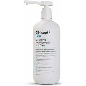 Clinisept+ Skin 490ml met pomp | Reinigingsmiddel + Anti-Microbieel | Grote Kliniek Grootte | Procedure Nazorg