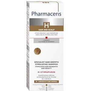 Pharmaceris H Stimupurin, Specialist in Haargroeistimulerende shampoo, cafeïne, behandeling tegen haaruitval bij vrouwen en mannen, haarversterking, 250 ml