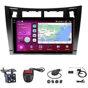 Android Double Din Car Stereo 9 Inch Touchscreen Autoradio Autotoebehoren Multimedia Stuurwielbediening met Navigatie Plug And Play Voor Toyota Yaris 2008-2011 (Size : M500S 4G+WIFI 4G+64G)