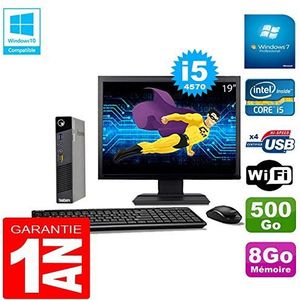 Lenovo Ultra Mini PC M73 USFF Tiny Core i5-4570 8 GB 500 GB WiFi W7 display 19 inch (gereviseerd)