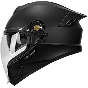 Motorhelm Systeemhelm Met Dubbel Vizier DOT/ECE Gecertificeerd Integraalhelm Scooterhelm Motorhelm Voor Dames En Heren D,L/57-58CM