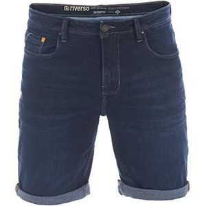 riverso Rivudo Herenjeans, korte broek, regular fit, denim, stretch, shorts, katoen, bermuda, zomer, grijs, blauw, zwart, w30, w31, w32, w33, w34, w36, w38, w40, w42, Dark Blue Denim (D233), 32