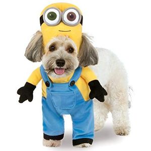 Rubie's unisex volwassen wapenpak, officiële Rubie's Minion Bob wandelen huisdier hond kostuum maat Medium, veelkleurig, M UK
