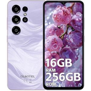 OUKITEL C1 Plus Smartphone, simlockvrij, 2025 - 16 GB + 256 GB / 1 TB smartphone, batterij 5000 mAh, 16,52 cm (6,52 inch) HD-display, Android 14 telefoons, camera 13 MP + 5 MP, 4G Dual SIM/Face ID/OTG