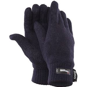 FLOSO® Dames/dames Thinsulate thermische gebreide handschoenen (3M 40g) (�één maat) (marineblauw), marineblauw, Eén maat