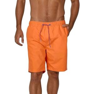 riverso RIVDavid Zwembroek voor heren, lange zwembroek, regular fit, elastische tailleband, zwart, blauw, rood, groen, oranje, S, M, L, XL, XXL, 3XL, 4XL, 5XL, Shiny Oranje, M