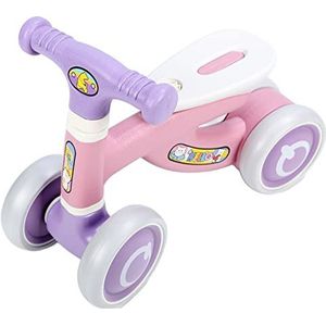 Baby Balance Toys Leuke Veilige Peuterloopfiets voor 18 Maanden Oud en Ouder, Paarsroze, PP-materiaal, Ergonomisch Ontwerp,