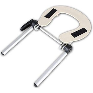 tectake® Aluminium hoofdsteun voor massagetafels - Verstelbare en inklapbare hoofsteun - Met klittenband voor bevestiging van hoofdkussen - Geschikt voor diverse massagetafels