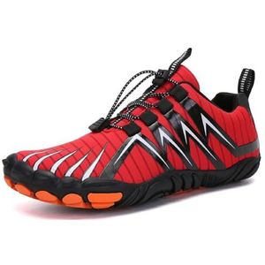 Fivefingers Schoenen Ademende waterschoenen Unisex Barefoot Schoenen Heren Dames Dames Heren Strandschoenen Heren Dames Wandelschoenen Fitnessschoenen Ademend(Red,37 EU)