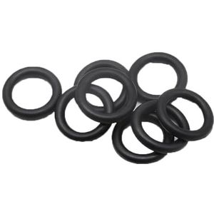 Rubberen sluitringen, O-ringen voor sanitair, ringen voor snelle reparatie, zwart, buitendiameter 120 mm, binnendiameter 113 mm, Cs 3,5 mm, 10 stuks