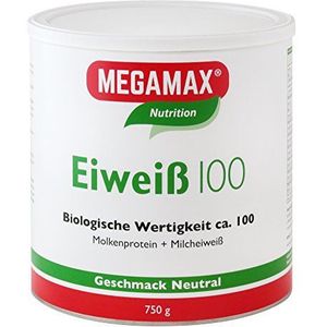 MEGAMAX Casein Proteinepoeder + Whey Protein eiwitpoeder 750 g neutraal ideaal voor het bakken - Low Carb eiwitshake voor spieropbouw en fitness