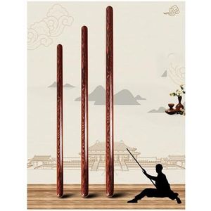 tai chi-liniaalstok, Tai Chi Liniaal Vechtsportstok Houten Verschillende Maten(120 * 2.8cm)