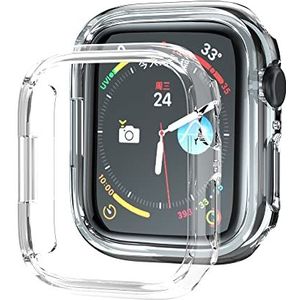 By Qubix - Hard Case 41mm (open front) - Transparant - Compatible met Apple Watch 41 mm - Compatible Apple watch bandjes