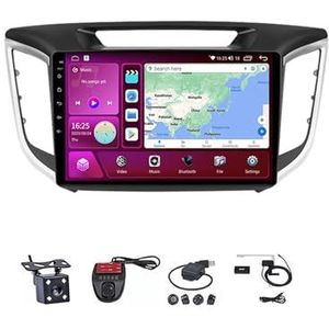 Android Double Din Car Stereo 9 Inch Touchscreen Autoradio Autotoebehoren Multimedia Stuurwielbediening met Navigatie Plug And Play Voor Hyundai Creta ix25 2014-2018(M100S WIFI 1G+16G)