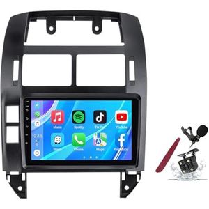 Android 14 Autoradio Sat Navi voor VW P-olo MK4 (2004-2010) 9 Inch Touchscreen Multimedia Speler met Draadloze Carplay GPS Navigatie FM RDS Bluetooth 5G-WiFi SWC DSP,M100s