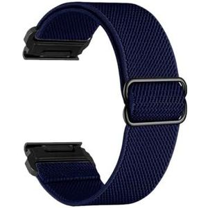 20 22 26 mm elastisch geweven nylon lusband geschikt for Garmin Fenix ​​7X 6X 5X 7S 6S 5S Pro 7 6 5 Plus 3HR 945 Epix Gen 2 Enduro horlogeband (Color : Blue-Black, Size : Forerunner 945 935)