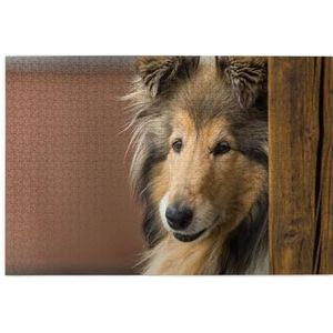 Rough Collie Lassie Honden Grote Honden Pluizige Huisdieren Puzzel 1000 Stukjes Houten Puzzel Familie Game Wand