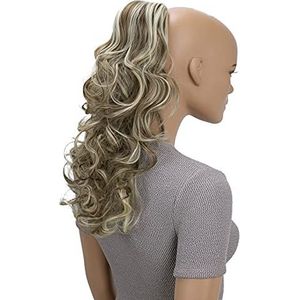 CAISHA 45cm Haarstukje Vlecht Paardenstaart Haarextensies Volumineus Golvend Lichtbruin Lichtblond Mix PH31
