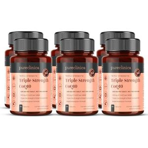 CoQ10 300 mg x 540 tabletten (6 flessen met 90 tabletten elk - 18 Maanden voorraad) met Vitamine C en zwarte peper extract. SKU: CQ3x6