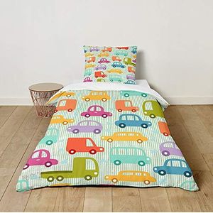 Bed Sheet Set 4 pieces, Morbuy Duvet Cover Set Microfiber Quilt Cover Includes Duvet Cover with Zipper Closure Pillowcases Flat Sheet Lovely Fox 3D Printing (220x230cm,A
