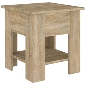 vidaXL Salontafel 40x40x42 cm bewerkt hout sonoma eikenkleurig, koffietafel, bijzettafel, tafeltje, woonkamertafel, tafel, banktafel, wandtafel